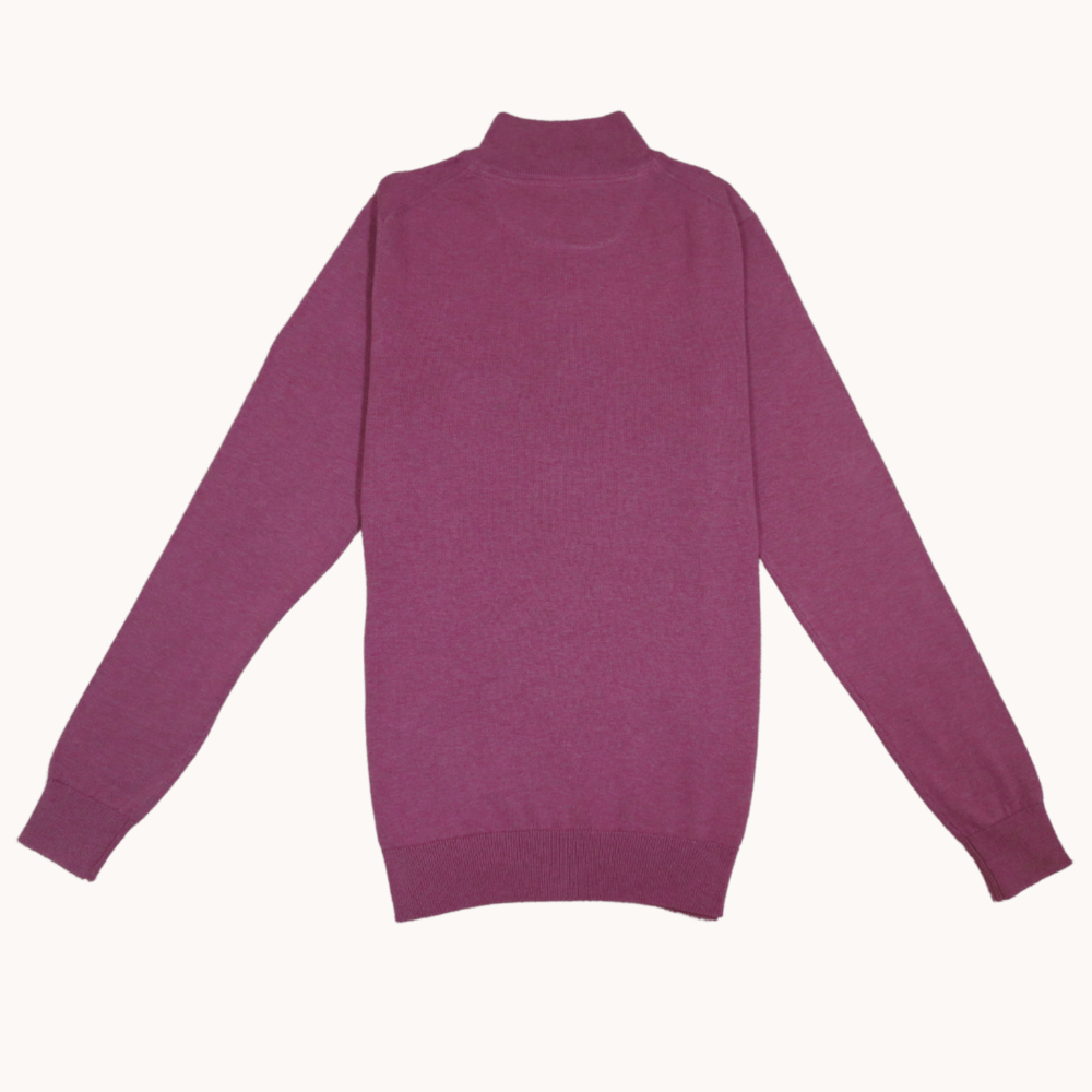 Jersey Cuello Cremallera Rosa